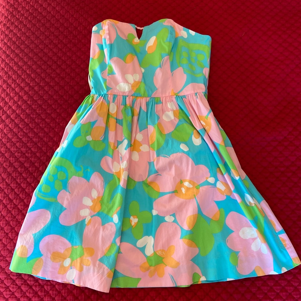 Lilly Pulitzer floral fit and flare dress with pockets